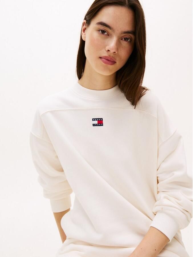 TOMMY JEANS Sweatjurk TJW BADGE SWEAT MIDI DRESS