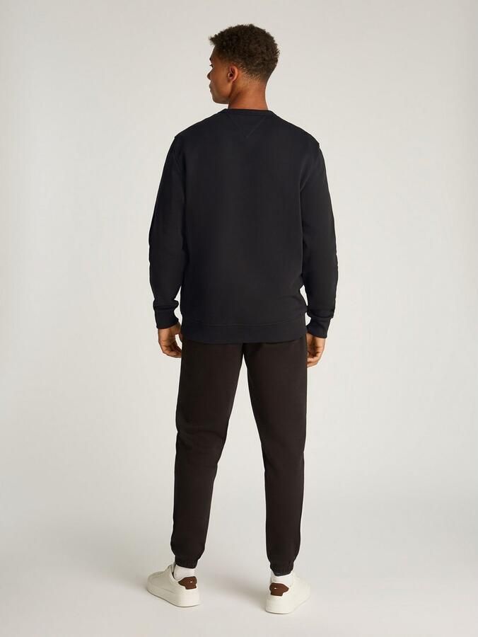 Tommy Jeans Zwarte Logo Katoenen Sweatshirt Black Heren - Foto 4