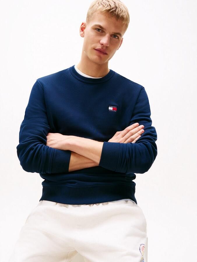 TOMMY JEANS Heren Truien & Vesten Tjm Reg Bagde Crew Ext Donkerblauw - Foto 10