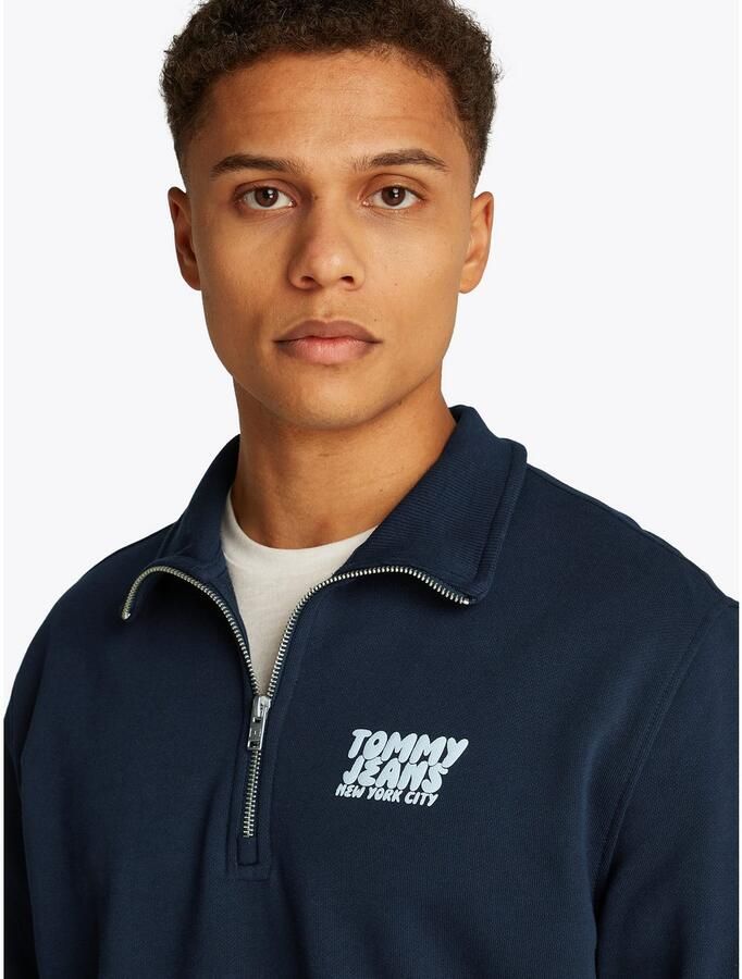 TOMMY JEANS Sweatshirt TJM REG BUBBLE QRTR ZIP FRNT BCK