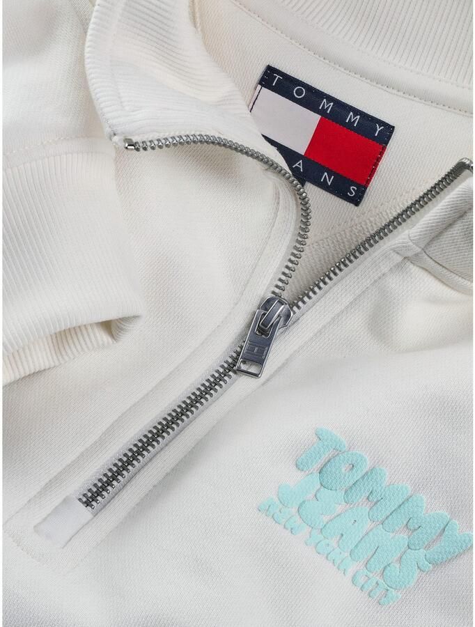 TOMMY JEANS Sweatshirt TJM REG BUBBLE QRTR ZIP FRNT BCK