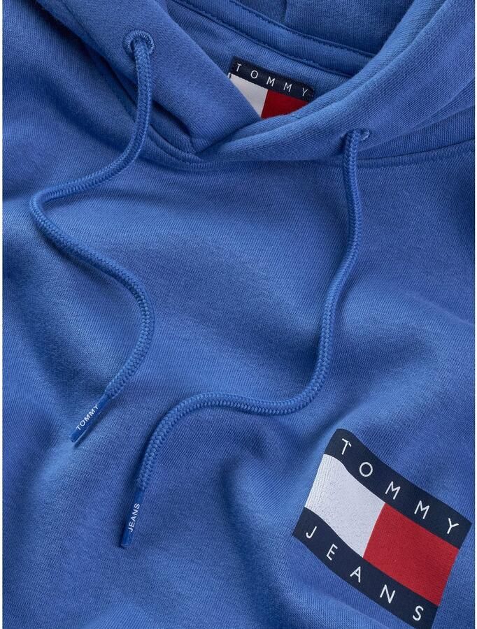 TOMMY JEANS Sweatshirt TJM REG ESSENTIAL FLAG HOOD EXT met bedrukte merklogo op borsthoogte