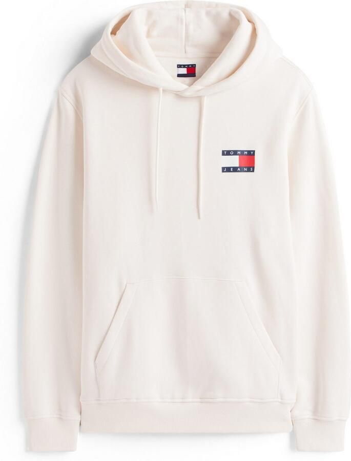 TOMMY JEANS Sweatshirt TJM REG ESSENTIAL FLAG HOOD EXT met bedrukte merklogo op borsthoogte
