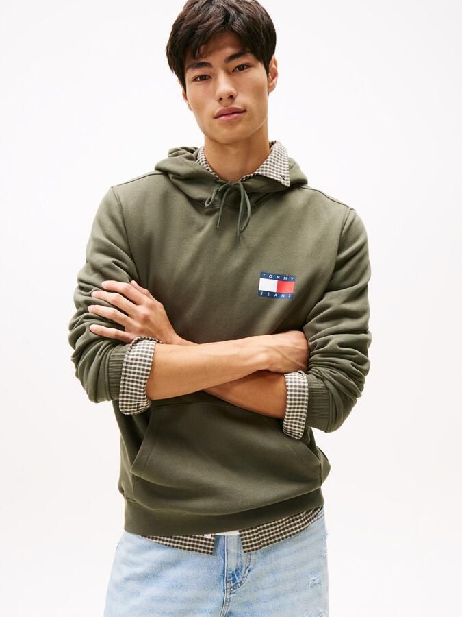 TOMMY JEANS Sweatshirt TJM REG ESSENTIAL FLAG HOOD EXT met bedrukte merklogo op borsthoogte - Foto 5