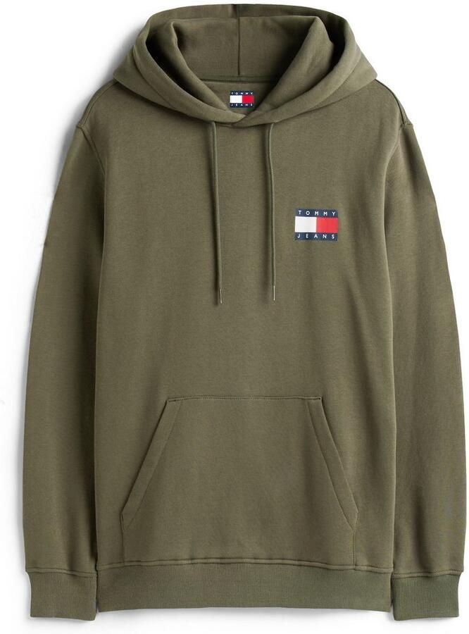 TOMMY JEANS Sweatshirt TJM REG ESSENTIAL FLAG HOOD EXT met bedrukte merklogo op borsthoogte - Foto 4