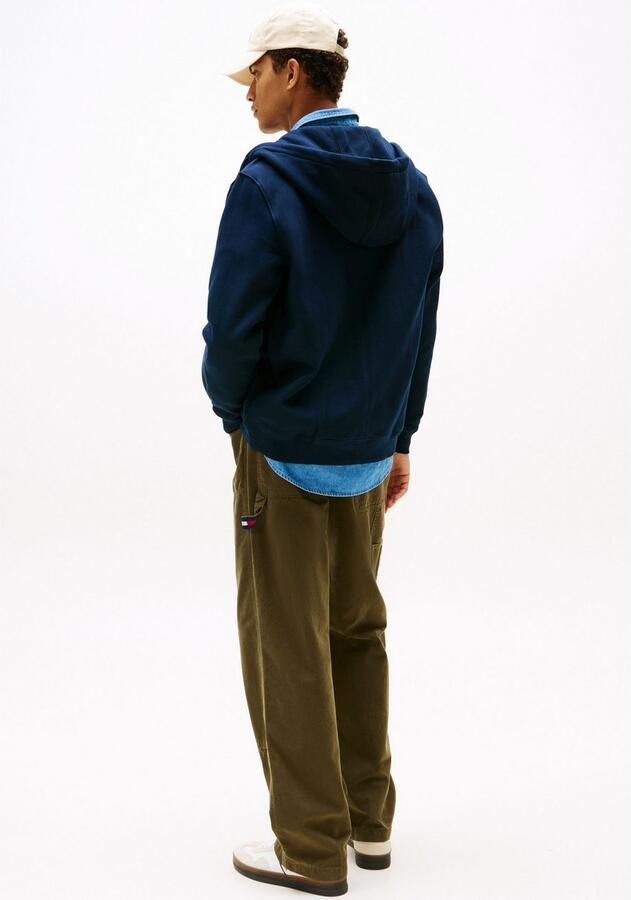 TOMMY JEANS Sweatshirt TJM REG S FLAG ZIP FLEECE THRU met geborduurd merklogo op borsthoogte - Foto 4