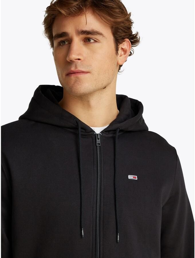 TOMMY JEANS Sweatshirt TJM REG S FLAG ZIP FLEECE THRU met geborduurd merklogo op borsthoogte - Foto 4