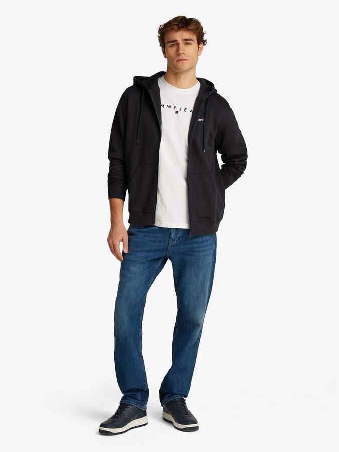 TOMMY JEANS Sweatshirt TJM REG S FLAG ZIP FLEECE THRU met geborduurd merklogo op borsthoogte - Foto 5