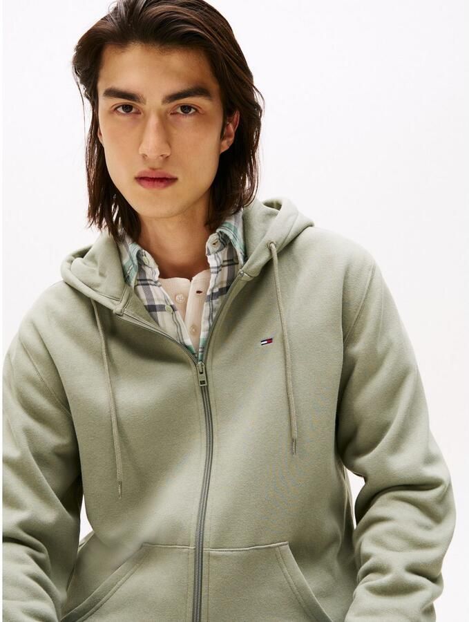 TOMMY JEANS Sweatshirt TJM REG S FLAG ZIP FLEECE THRU met geborduurd merklogo op borsthoogte - Foto 2