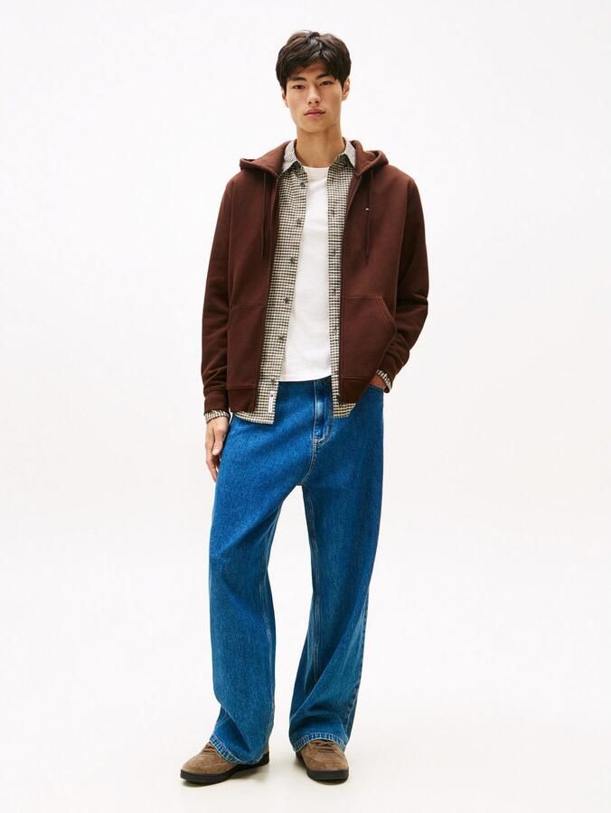 TOMMY JEANS Sweatshirt TJM REG S FLAG ZIP FLEECE THRU met geborduurd merklogo op borsthoogte - Foto 2