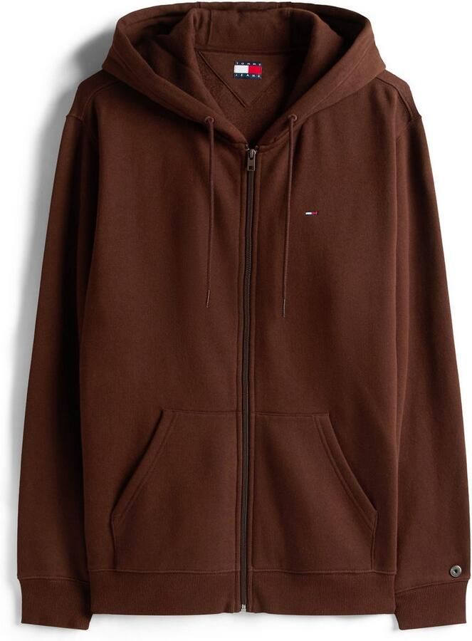 TOMMY JEANS Sweatshirt TJM REG S FLAG ZIP FLEECE THRU met geborduurd merklogo op borsthoogte - Foto 3