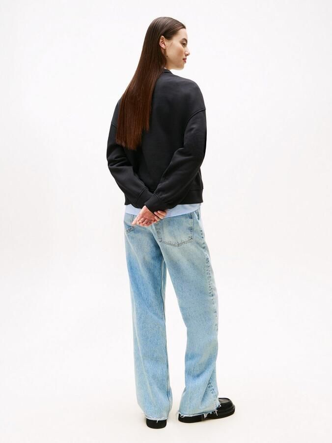 Tommy Jeans Zwarte Crewneck Sweater Moderne Pasvorm Black Dames - Foto 3