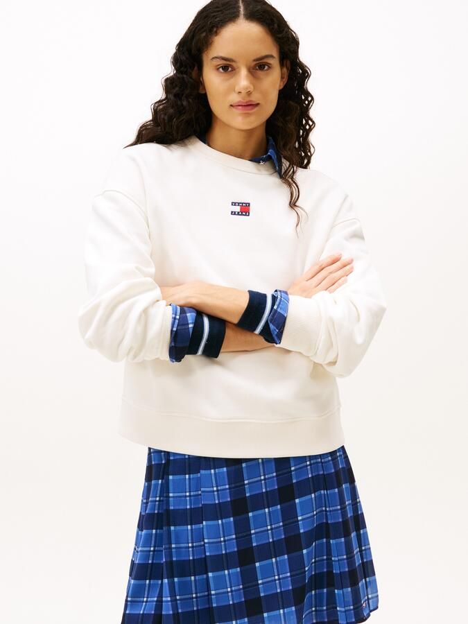 TOMMY JEANS Sweatshirt TJW BXY BADGE met drop-shoulder design en logo aan de voorkant - Foto 5