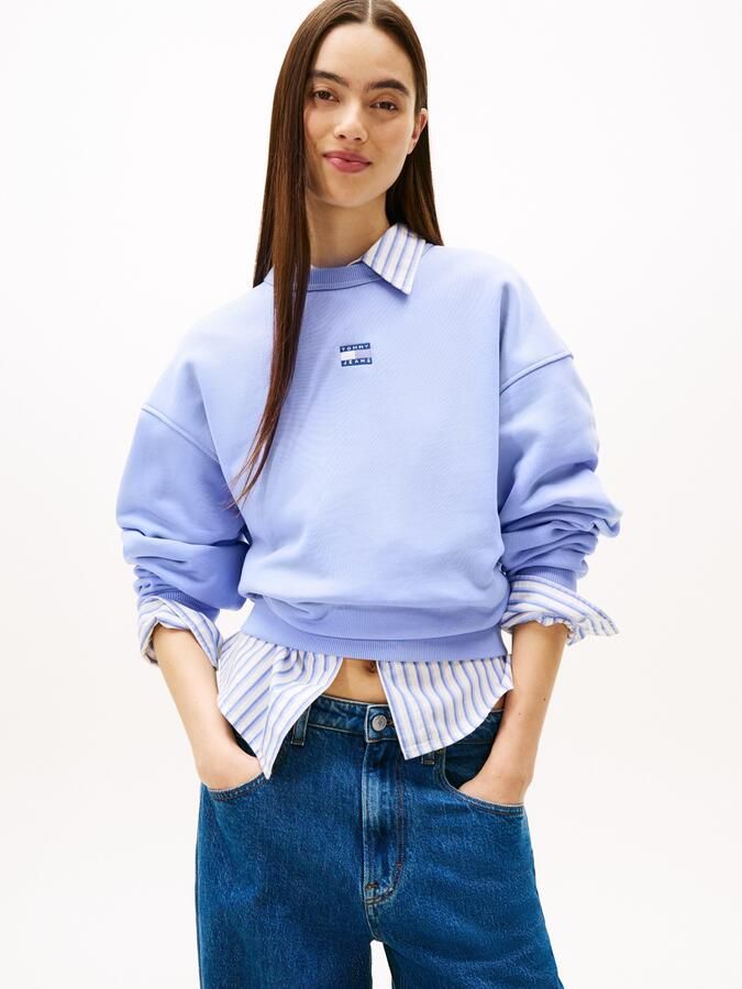 TOMMY JEANS Sweatshirt TJW BXY BADGE met drop-shoulder design en logo aan de voorkant - Foto 9