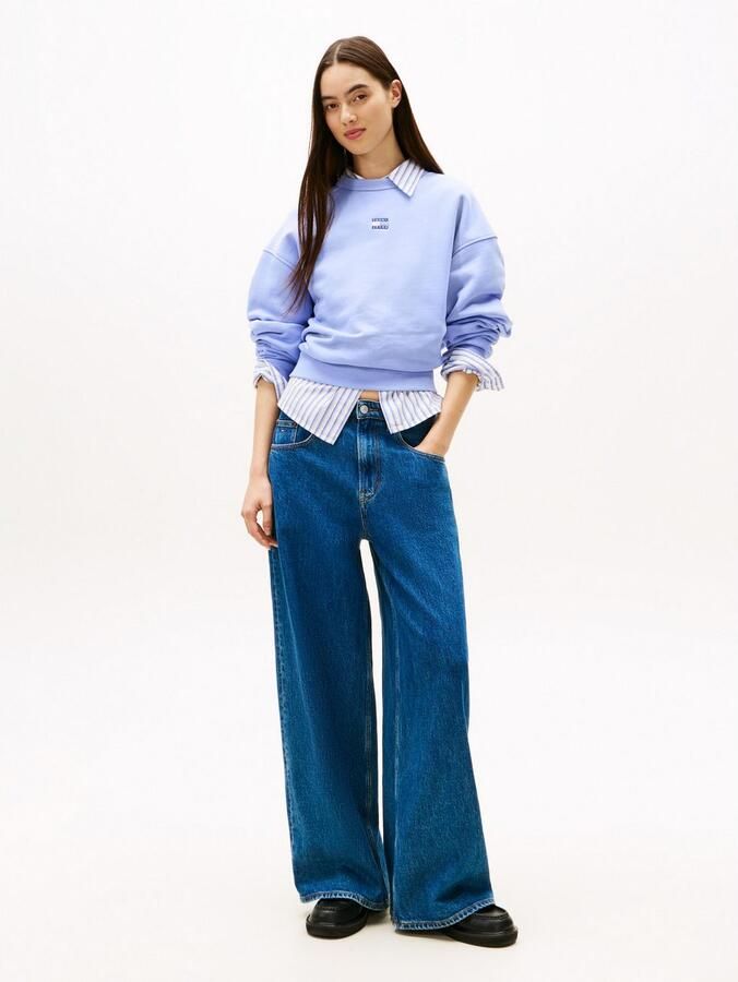 TOMMY JEANS Sweatshirt TJW BXY BADGE met drop-shoulder design en logo aan de voorkant - Foto 3