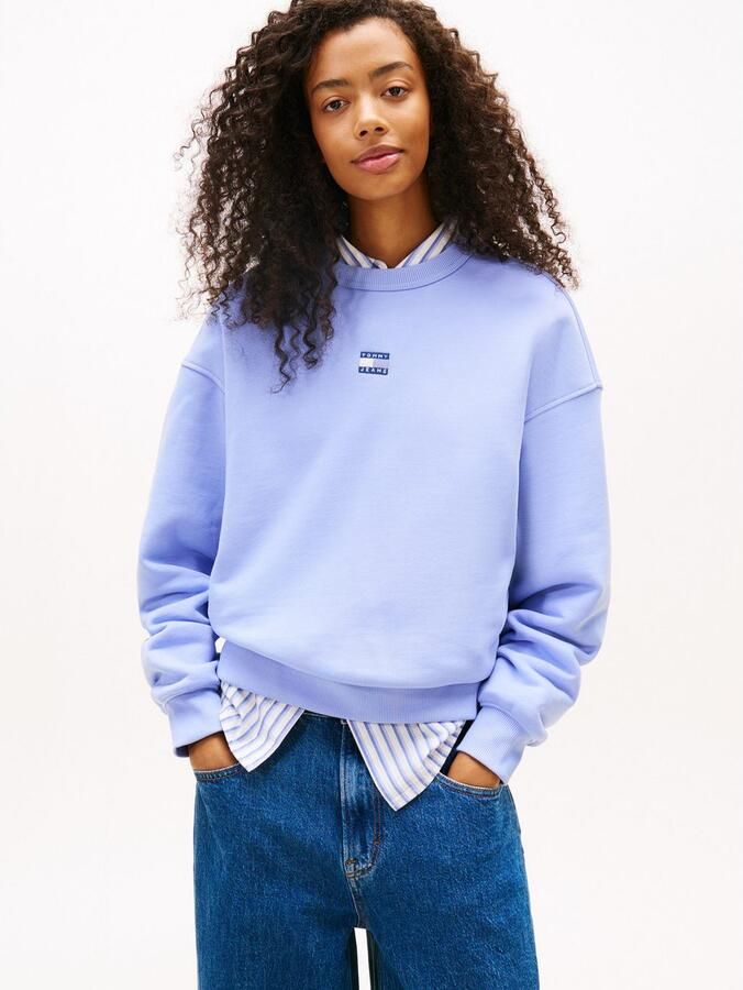 TOMMY JEANS Sweatshirt TJW BXY BADGE met drop-shoulder design en logo aan de voorkant - Foto 5