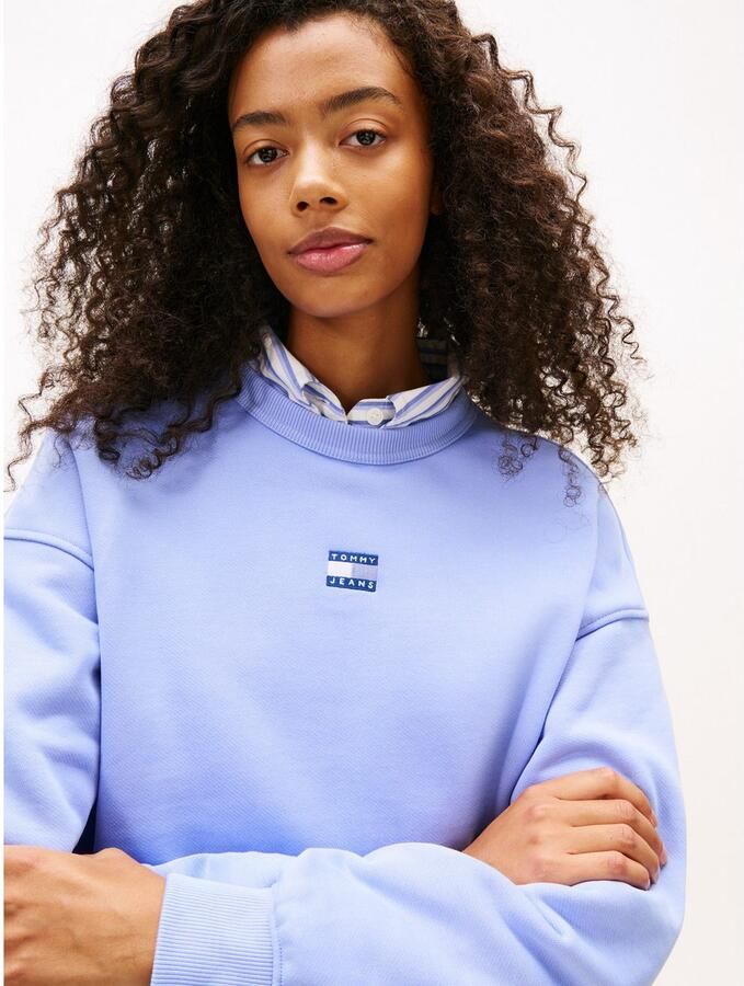 TOMMY JEANS Sweatshirt TJW BXY BADGE met drop-shoulder design en logo aan de voorkant - Foto 2