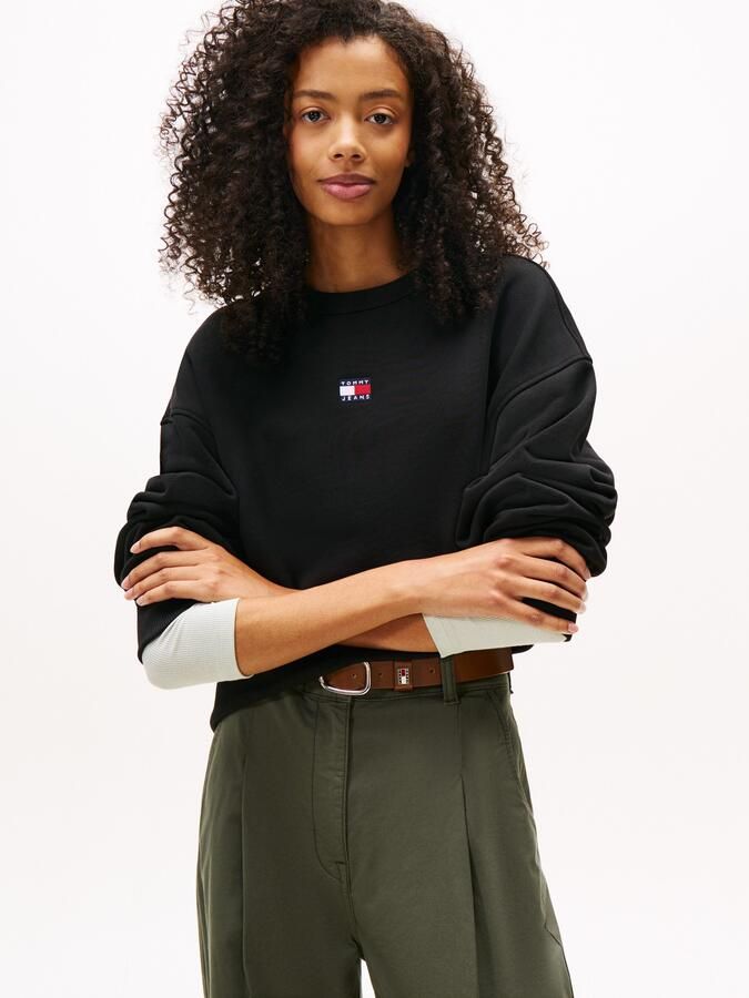 TOMMY JEANS Sweatshirt TJW BXY BADGE met drop-shoulder design en logo aan de voorkant - Foto 4