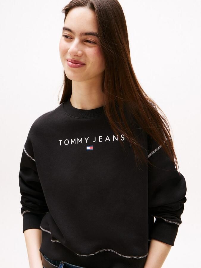 TOMMY JEANS Sweatshirt TJW RLX CRP STITCH LINEAR CREW