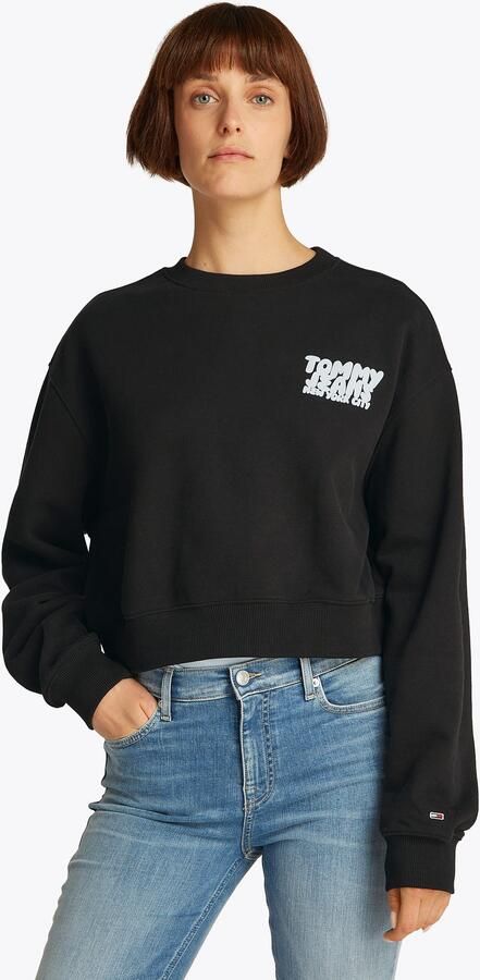 TOMMY JEANS Sweatshirt TJW RLX CRP TJ BUBBLE CREW met grote logoprint op de rug - Foto 7