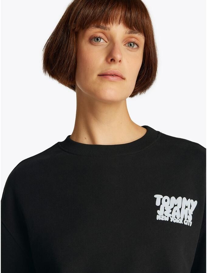 TOMMY JEANS Sweatshirt TJW RLX CRP TJ BUBBLE CREW met grote logoprint op de rug - Foto 3