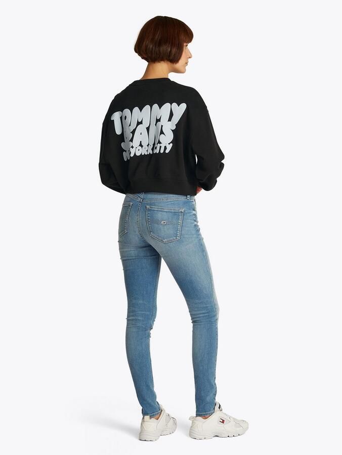 TOMMY JEANS Sweatshirt TJW RLX CRP TJ BUBBLE CREW met grote logoprint op de rug - Foto 5