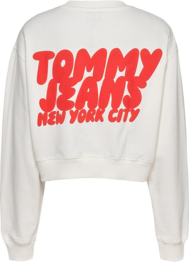 TOMMY JEANS Sweatshirt TJW RLX CRP TJ BUBBLE CREW met grote logoprint op de rug - Foto 5