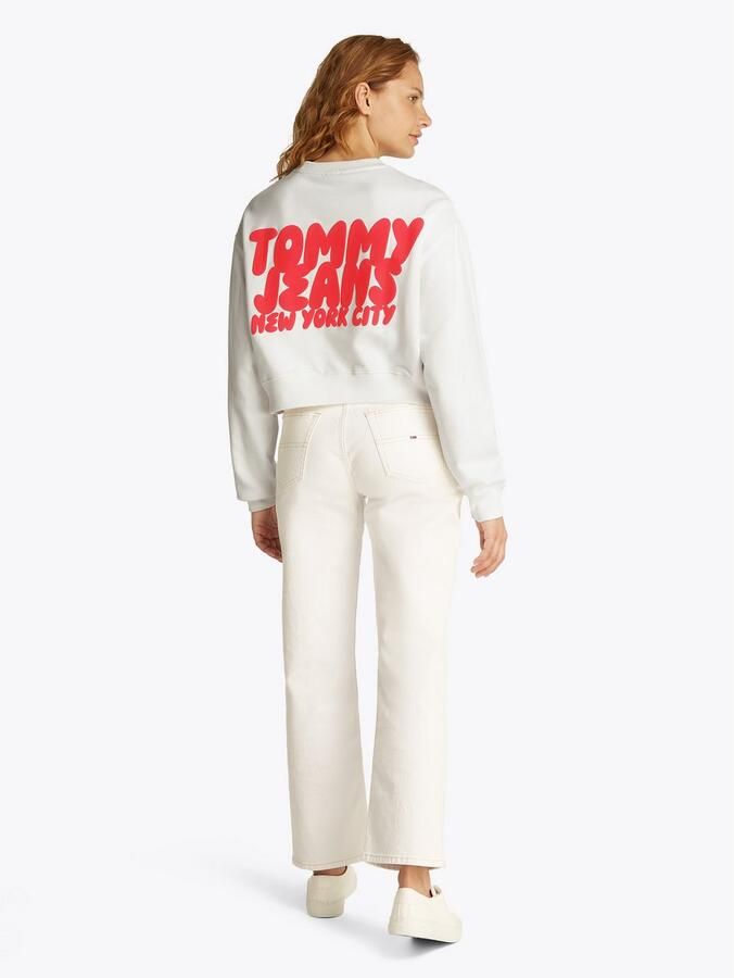 TOMMY JEANS Sweatshirt TJW RLX CRP TJ BUBBLE CREW met grote logoprint op de rug - Foto 4