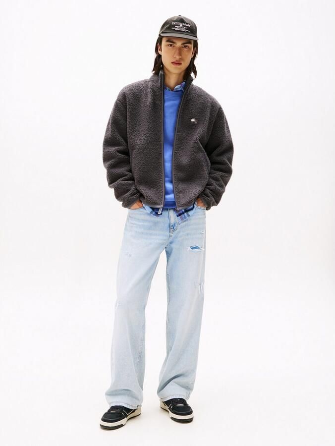 TOMMY JEANS Sweatvest BADGE TEDDY Relaxed fit teddy-fleece opstaande kraag - Foto 3