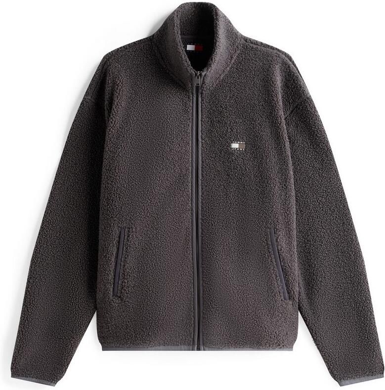 TOMMY JEANS Sweatvest BADGE TEDDY Relaxed fit teddy-fleece opstaande kraag