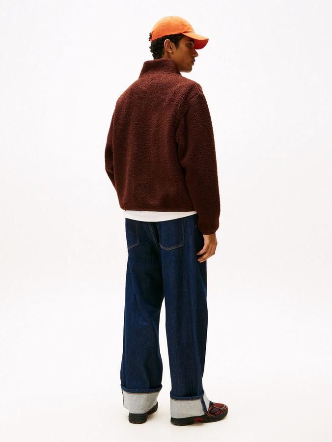 TOMMY JEANS Sweatvest BADGE TEDDY Relaxed fit teddy-fleece opstaande kraag - Foto 4