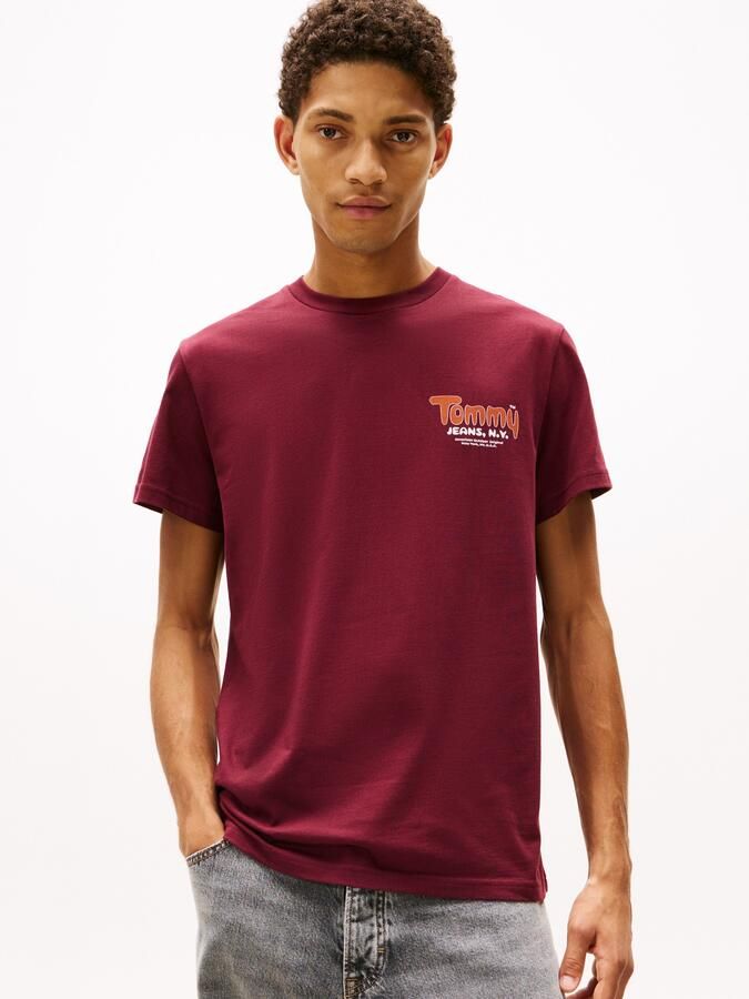 TOMMY JEANS T-shirt FONT PLAY TEE Slim fit met ronde hals - Foto 5