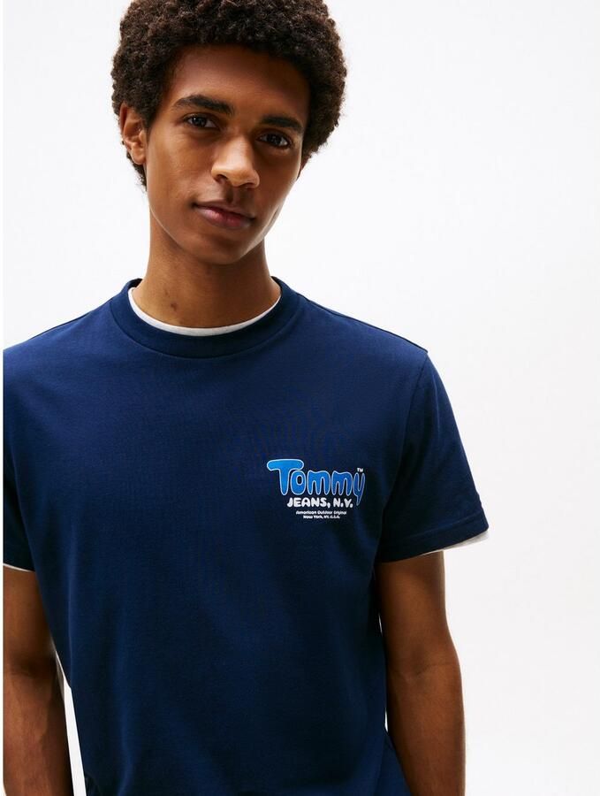 TOMMY JEANS T-shirt FONT PLAY TEE Slim fit met ronde hals - Foto 2