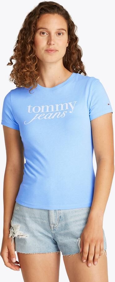 TOMMY JEANS T-shirt met logoprint op borsthoogte - Foto 6