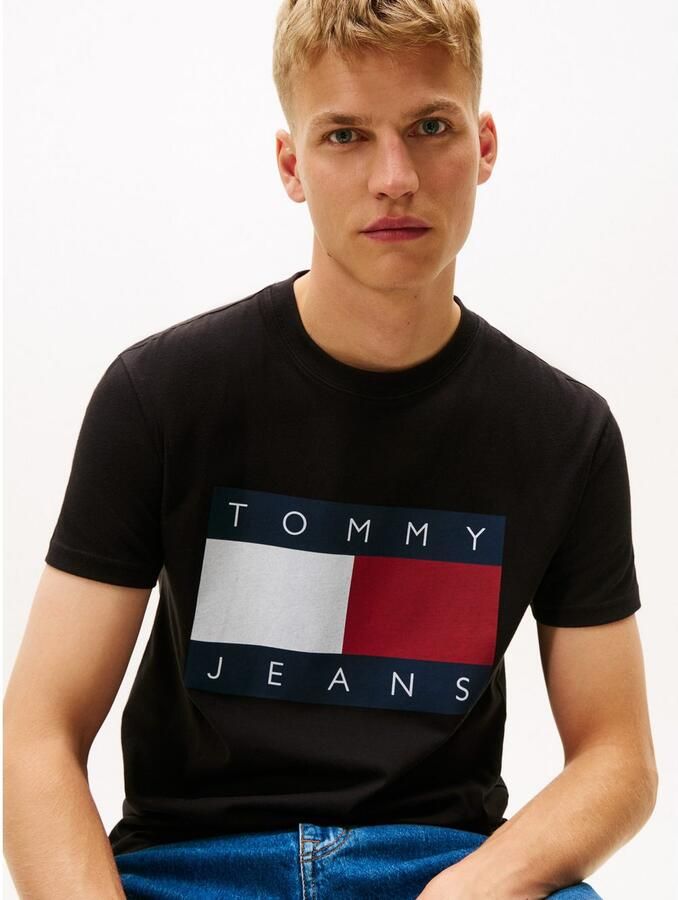 TOMMY JEANS T-shirt Ronde hals Regular Fit logo-print