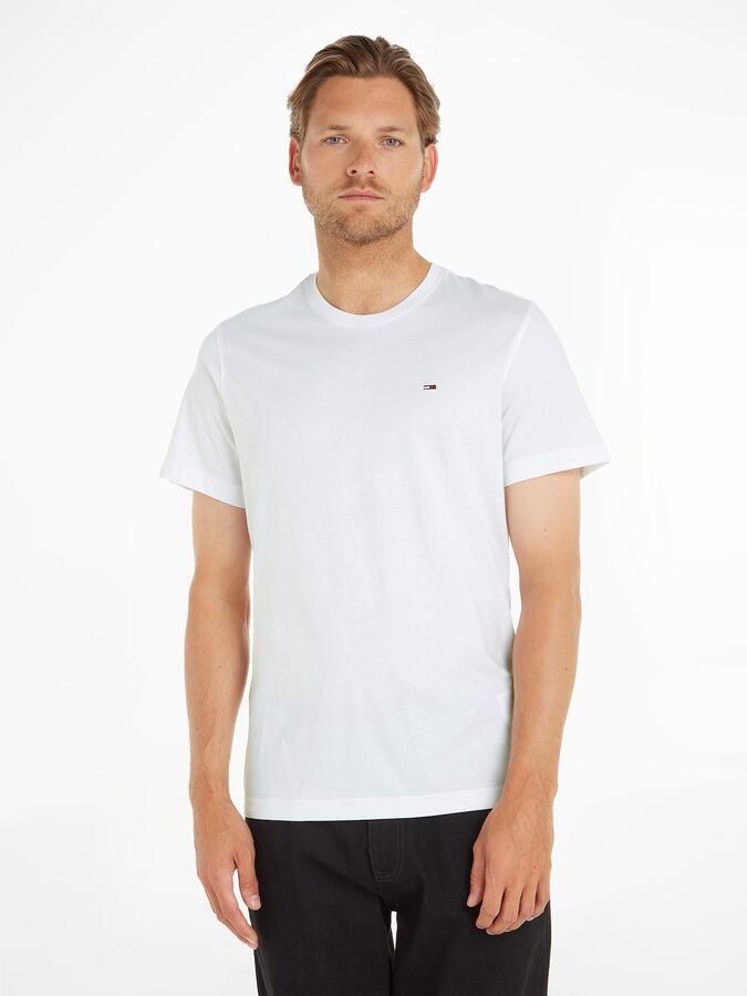 TOMMY JEANS T-shirt TJM ESSENTIAL SOLID TEE met ronde hals en subtiele logo-vlag - Foto 5