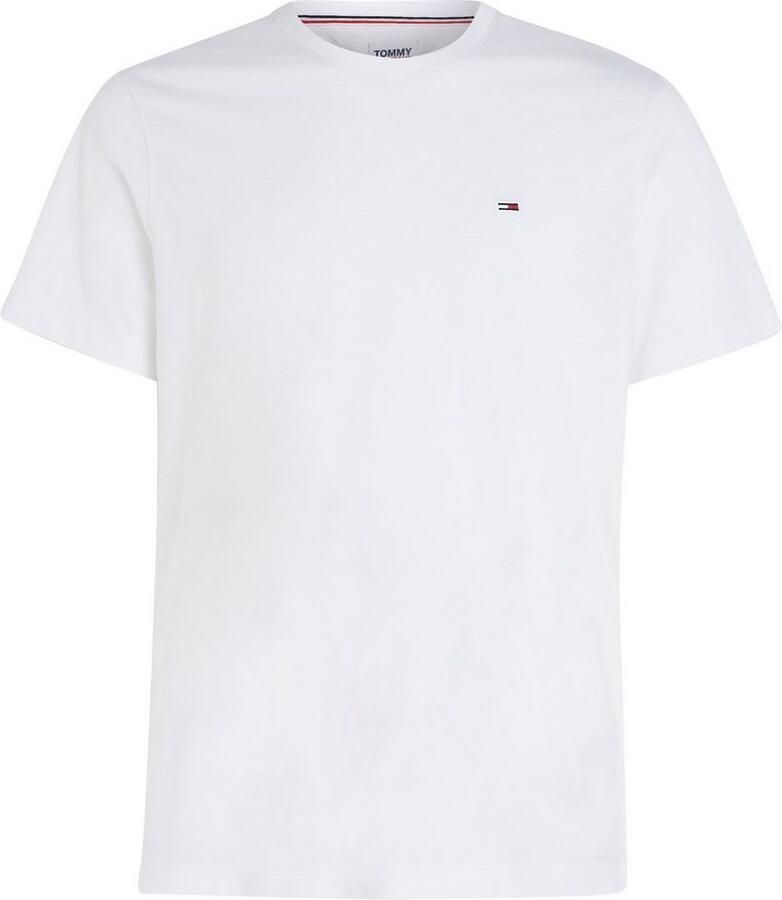 TOMMY JEANS T-shirt TJM ESSENTIAL SOLID TEE met ronde hals en subtiele logo-vlag - Foto 4