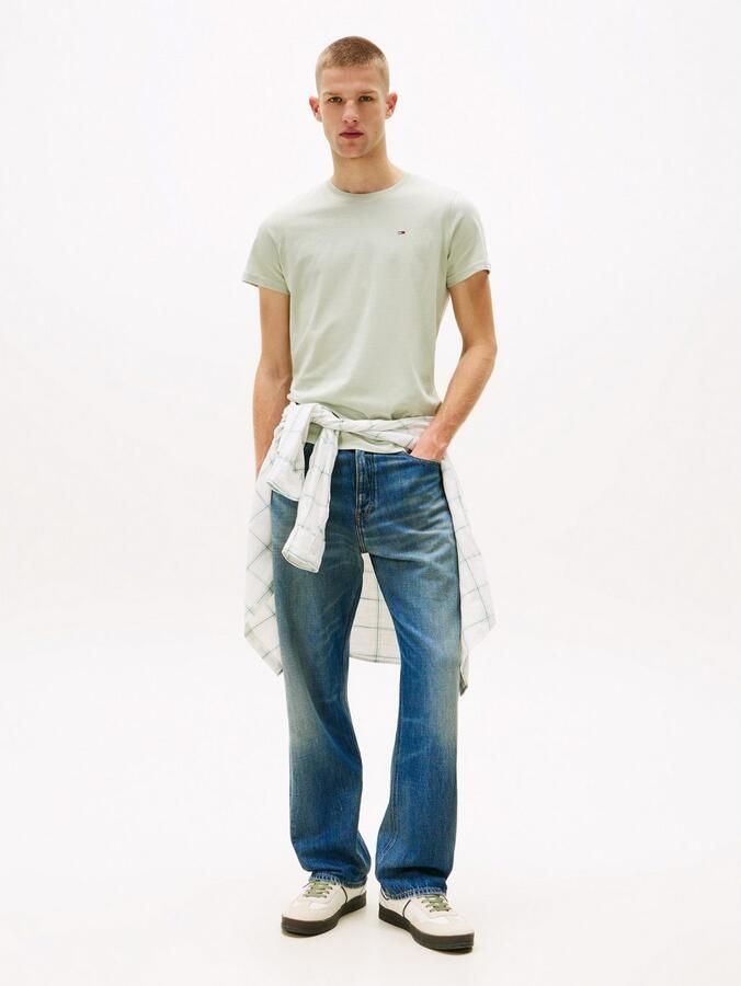 TOMMY JEANS T-shirt TJM ESSENTIAL SOLID TEE met ronde hals en subtiele logo-vlag - Foto 2