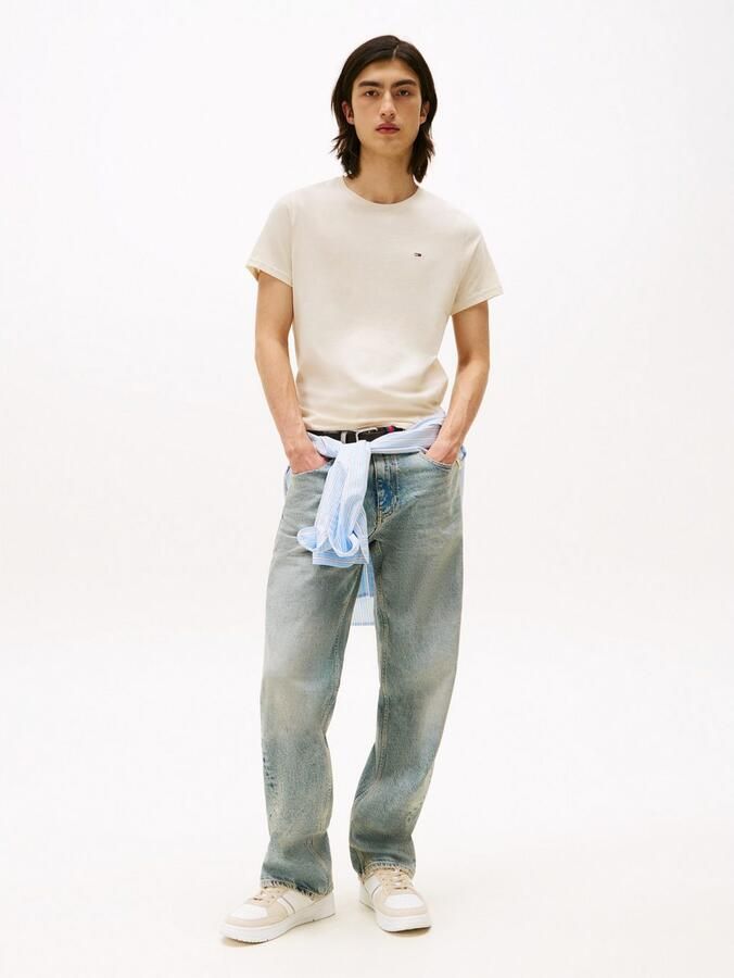 TOMMY JEANS T-shirt TJM ESSENTIAL SOLID TEE met ronde hals en subtiele logo-vlag - Foto 2