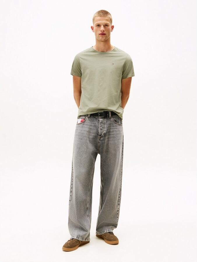 TOMMY JEANS T-shirt TJM ESSENTIAL SOLID TEE met ronde hals en subtiele logo-vlag - Foto 3