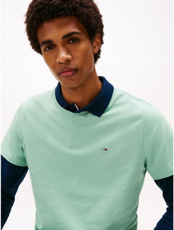 TOMMY JEANS T-shirt TJM ESSENTIAL SOLID TEE met ronde hals en subtiele logo-vlag - Foto 2