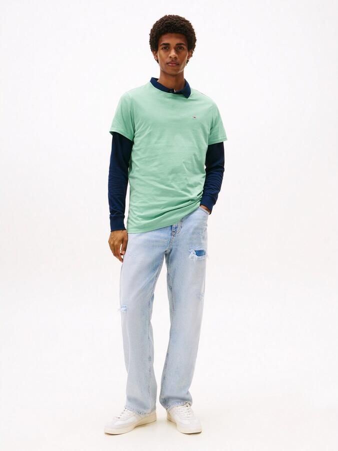 TOMMY JEANS T-shirt TJM ESSENTIAL SOLID TEE met ronde hals en subtiele logo-vlag - Foto 3