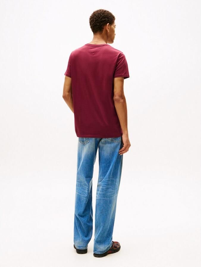 TOMMY JEANS T-shirt TJM ESSENTIAL SOLID TEE met ronde hals en subtiele logo-vlag - Foto 4