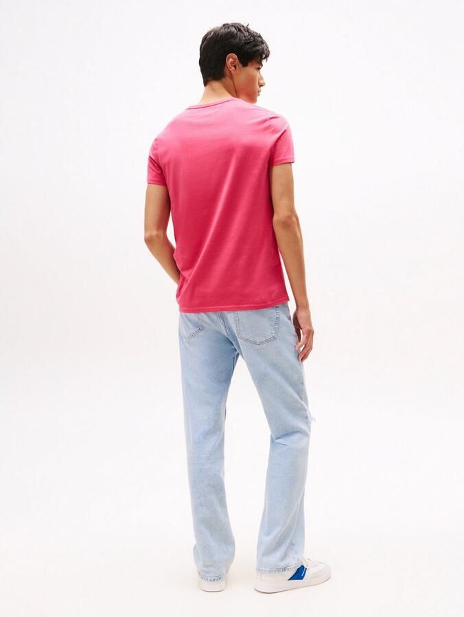 TOMMY JEANS T-shirt TJM ESSENTIAL SOLID TEE met ronde hals en subtiele logo-vlag - Foto 4