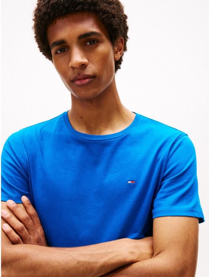 TOMMY JEANS T-shirt TJM ESSENTIAL SOLID TEE met ronde hals en subtiele logo-vlag - Foto 2