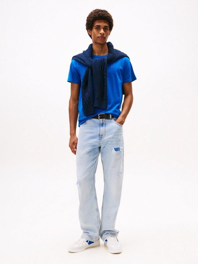 TOMMY JEANS T-shirt TJM ESSENTIAL SOLID TEE met ronde hals en subtiele logo-vlag - Foto 3