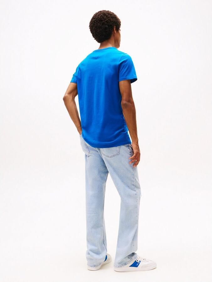 TOMMY JEANS T-shirt TJM ESSENTIAL SOLID TEE met ronde hals en subtiele logo-vlag - Foto 4