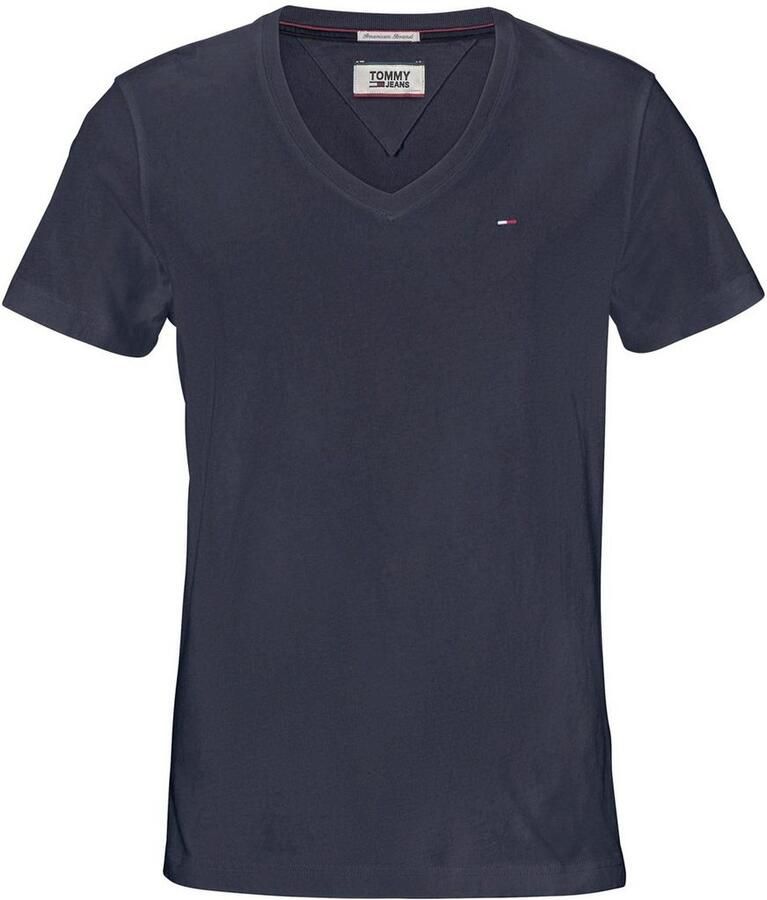 TOMMY JEANS T-shirt TJM ORIGINAL JERSEY V NECK TEE met v-hals en subtiele logo-vlag - Foto 3