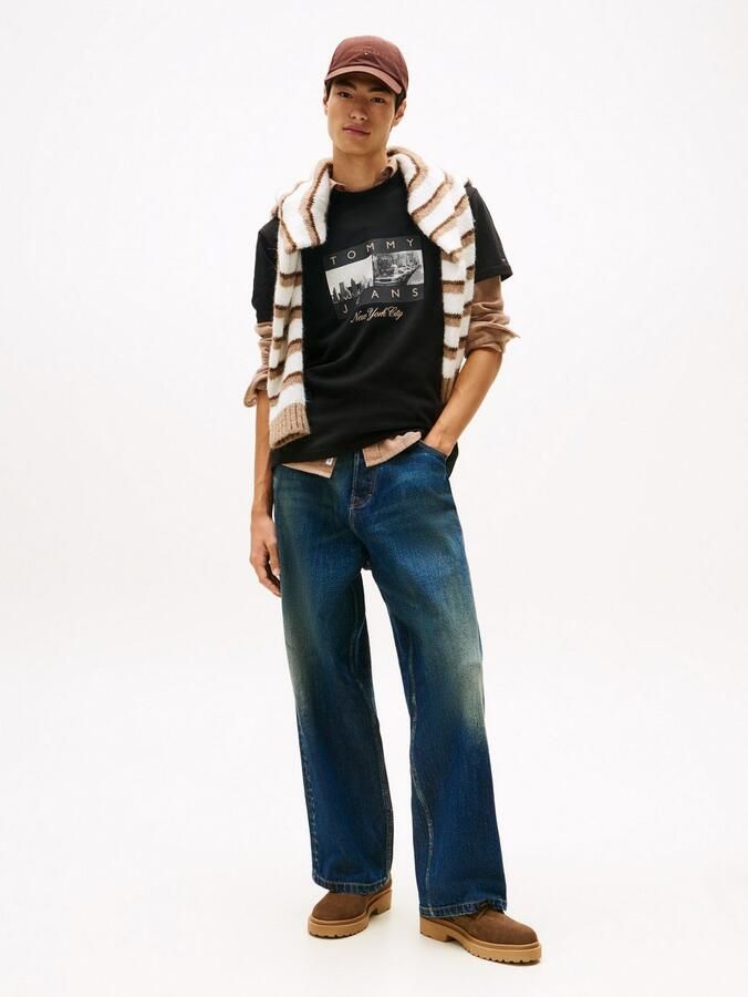 TOMMY JEANS T-shirt TJM PHOTO FLAG Jersey met fotoprint regular fit ronde hals - Foto 2