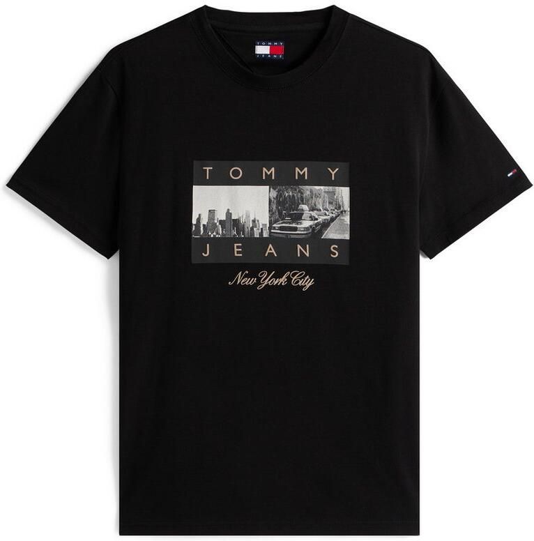 TOMMY JEANS T-shirt TJM PHOTO FLAG Jersey met fotoprint regular fit ronde hals - Foto 4